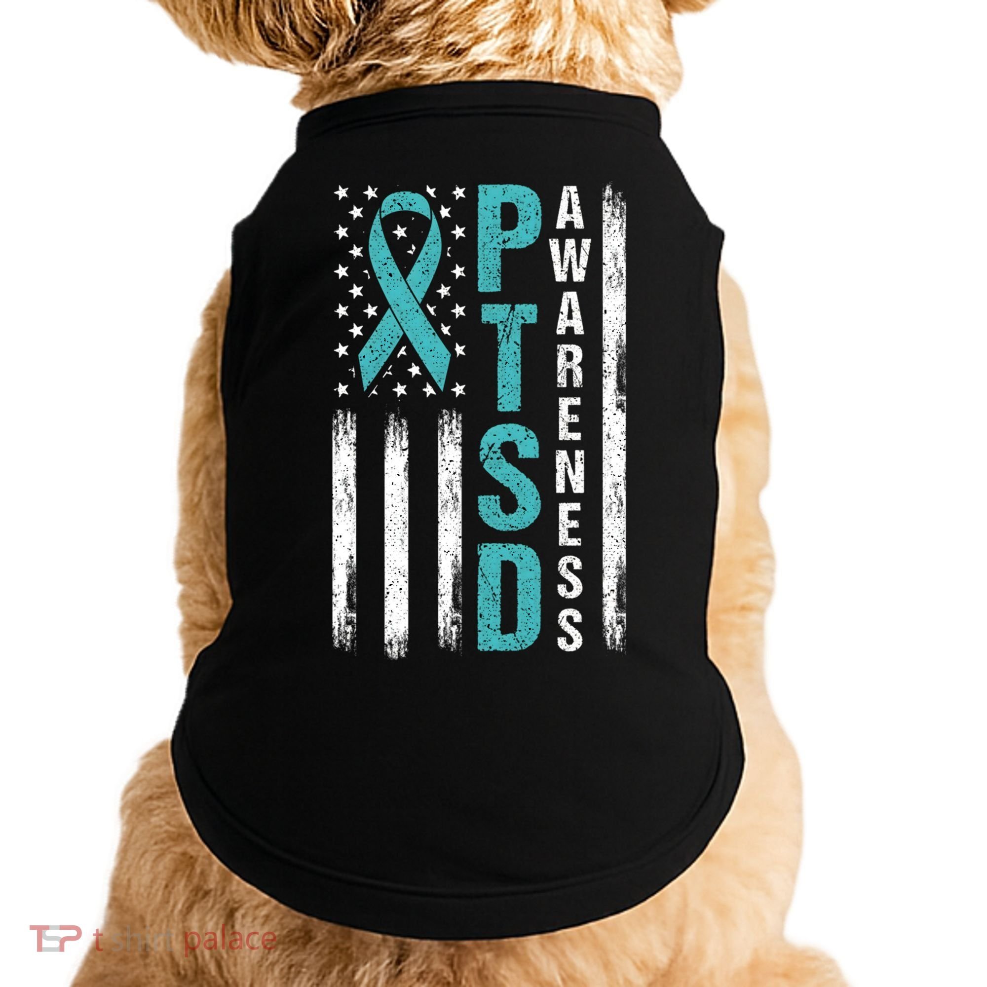Ptsd Awareness Flag Post Traumatic Stress Disorder Warrior Gift Doggie Tank