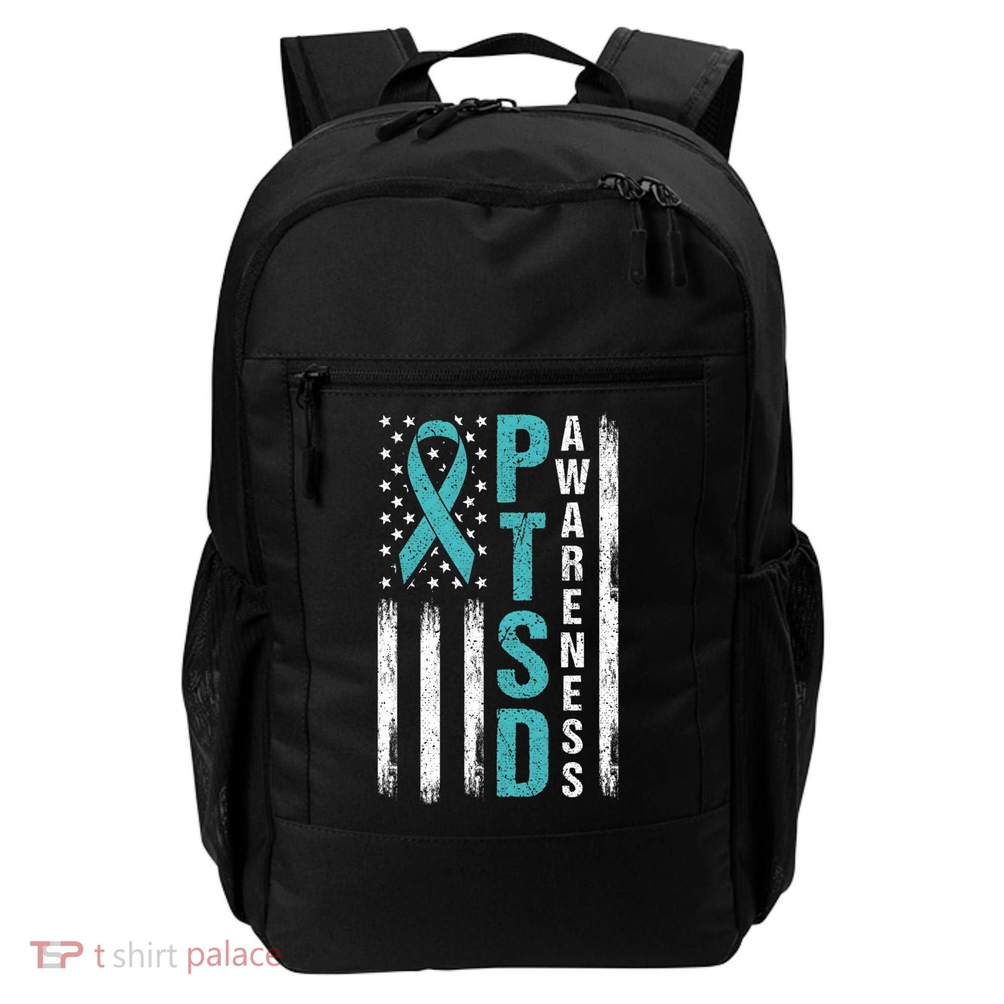 Ptsd Awareness Flag Post Traumatic Stress Disorder Warrior Gift Backpack