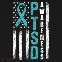 Ptsd Awareness Flag Post Traumatic Stress Disorder Warrior Gift Backpack thumb 2