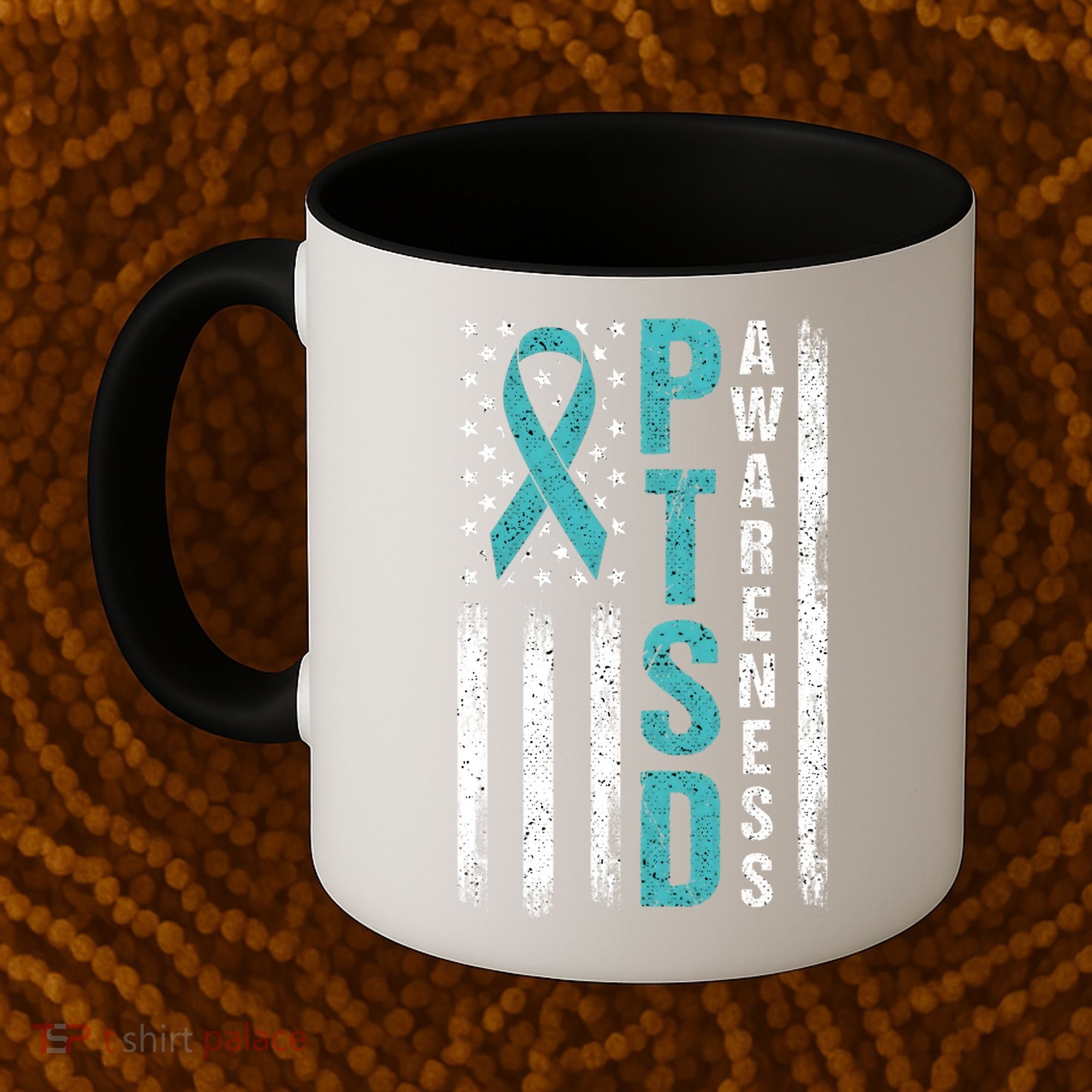 Ptsd Awareness Flag Post Traumatic Stress Disorder Warrior Gift Coffee Mug