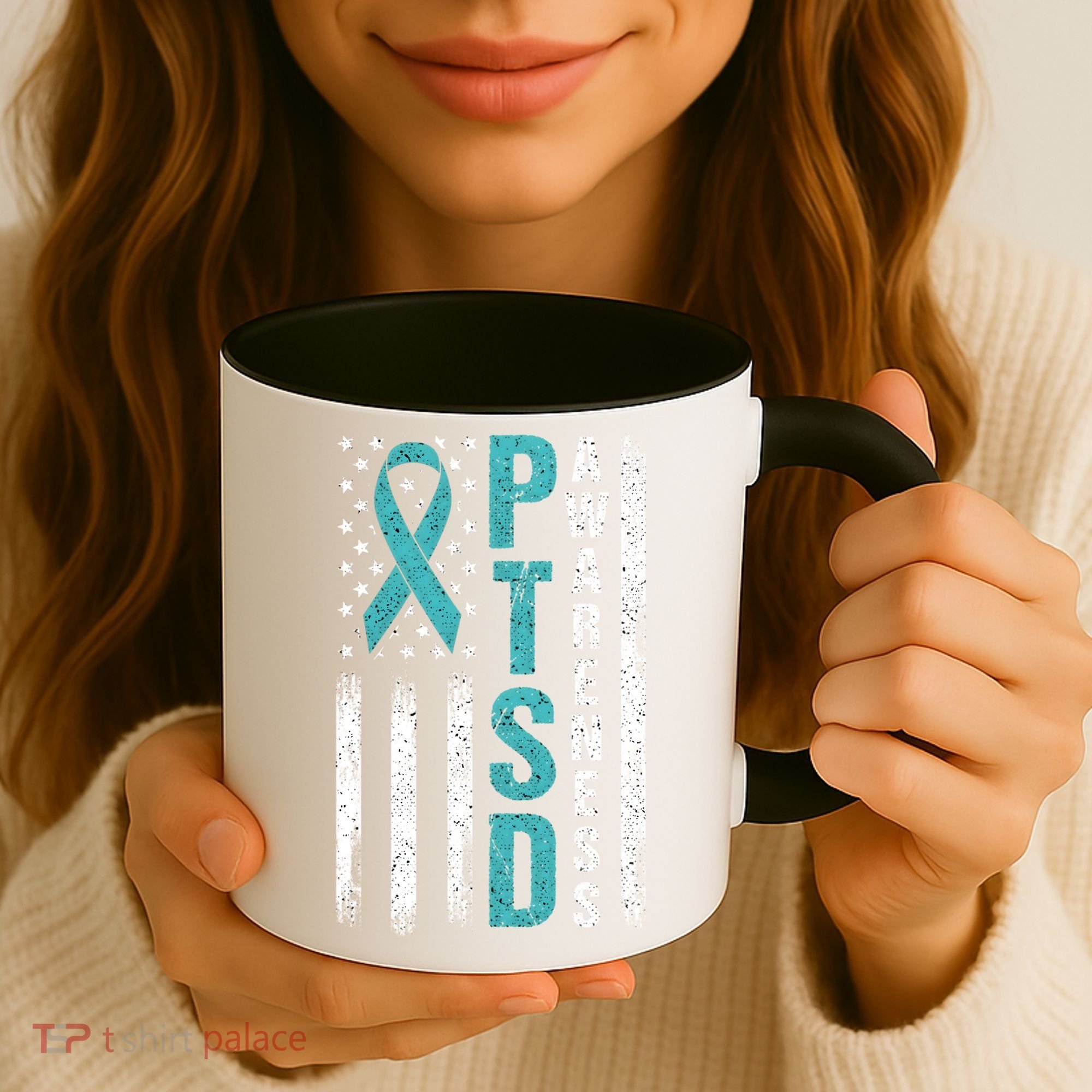 Ptsd Awareness Flag Post Traumatic Stress Disorder Warrior Gift Coffee Mug