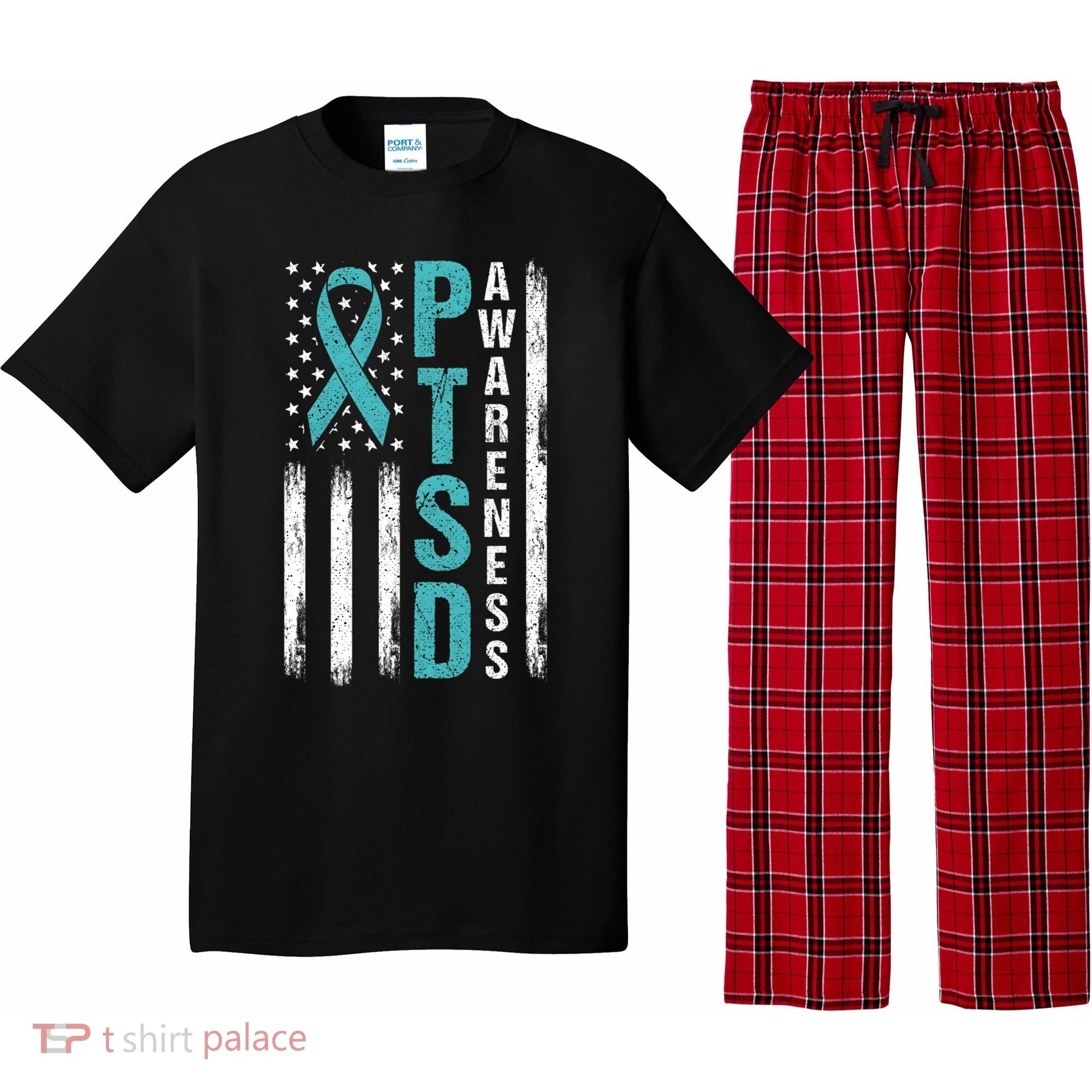 Ptsd Awareness Flag Post Traumatic Stress Disorder Warrior Gift Pajama Set