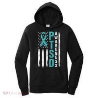 Ptsd Awareness Flag Post Traumatic Stress Disorder Warrior Gift Women's Hoodie thumb 0