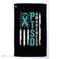 Ptsd Awareness Flag Post Traumatic Stress Disorder Warrior Gift Golf Towel thumb 0