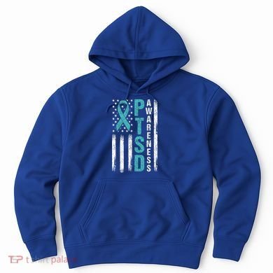 Ptsd Awareness Flag Post Traumatic Stress Disorder Warrior Gift Hoodie