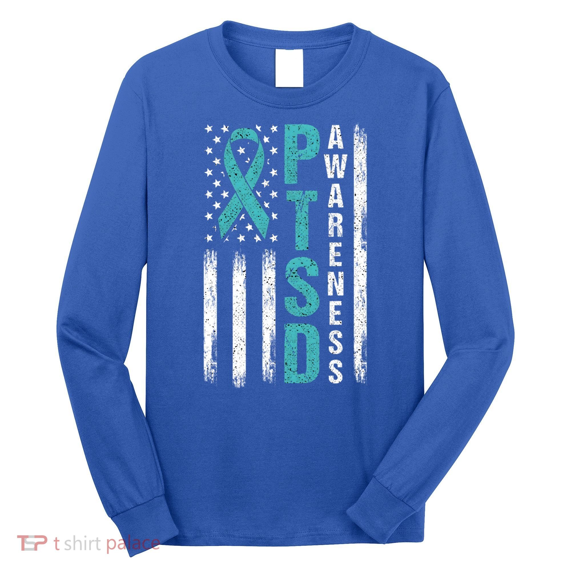 Ptsd Awareness Flag Post Traumatic Stress Disorder Warrior Gift Long Sleeve Shirt