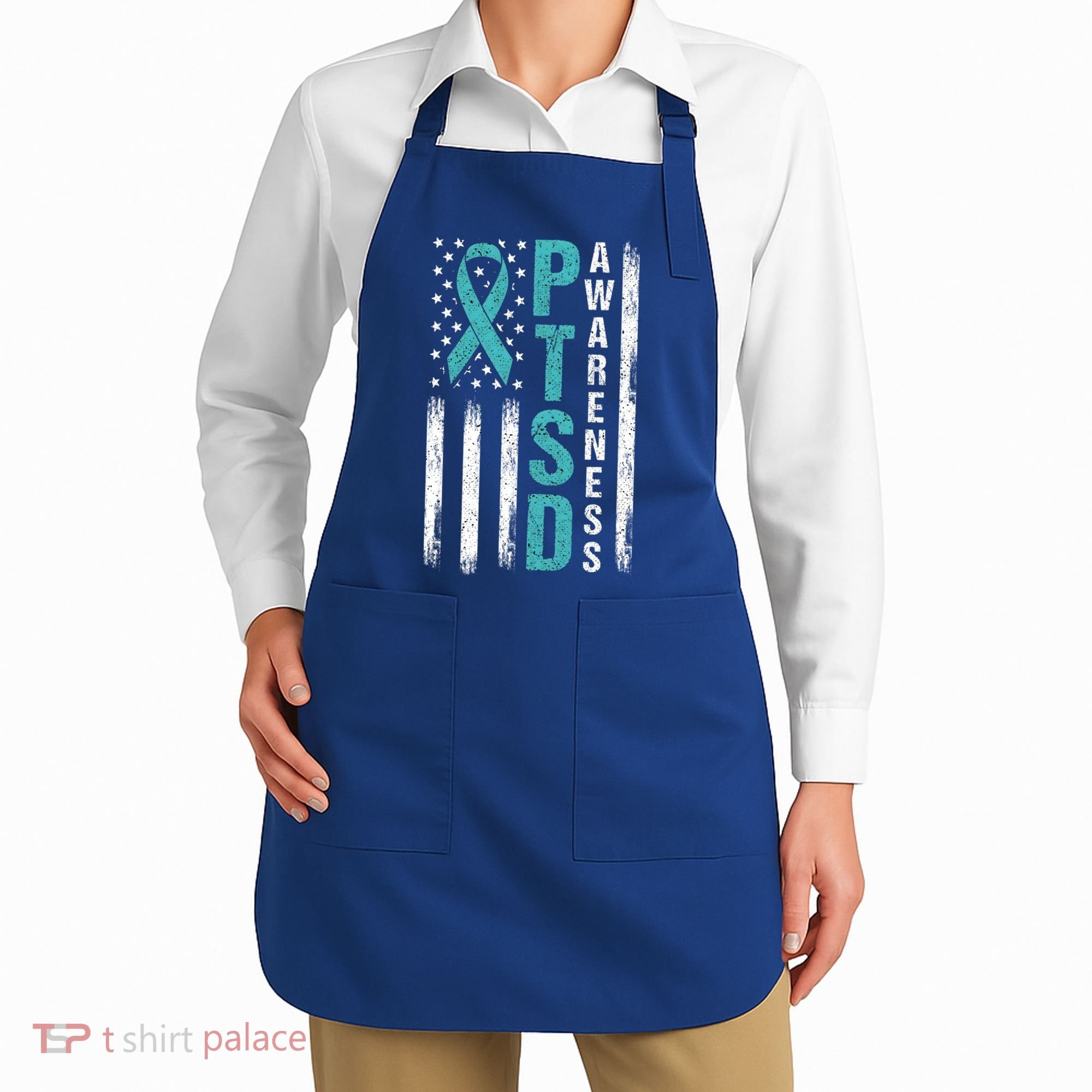Ptsd Awareness Flag Post Traumatic Stress Disorder Warrior Gift Apron