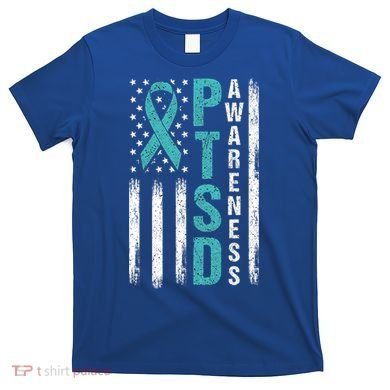 Ptsd Awareness Flag Post Traumatic Stress Disorder Warrior Gift T-Shirt