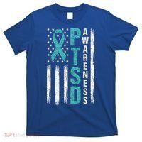 Ptsd Awareness Flag Post Traumatic Stress Disorder Warrior Gift T-Shirt thumb 0