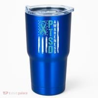 Ptsd Awareness Flag Post Traumatic Stress Disorder Warrior Gift Tumbler thumb 0