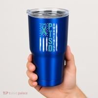 Ptsd Awareness Flag Post Traumatic Stress Disorder Warrior Gift Tumbler thumb 2