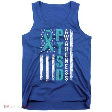 Ptsd Awareness Flag Post Traumatic Stress Disorder Warrior Gift Tank Top