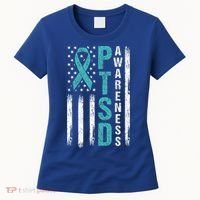 Ptsd Awareness Flag Post Traumatic Stress Disorder Warrior Gift Women's T-Shirt thumb 0