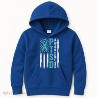 Ptsd Awareness Flag Post Traumatic Stress Disorder Warrior Gift Kids Hoodie thumb 0