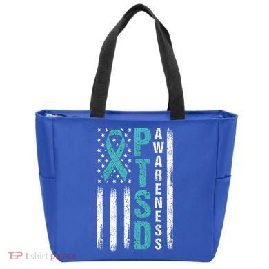 Ptsd Awareness Flag Post Traumatic Stress Disorder Warrior Gift Tote Bag