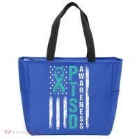Ptsd Awareness Flag Post Traumatic Stress Disorder Warrior Gift Tote Bag thumb 0