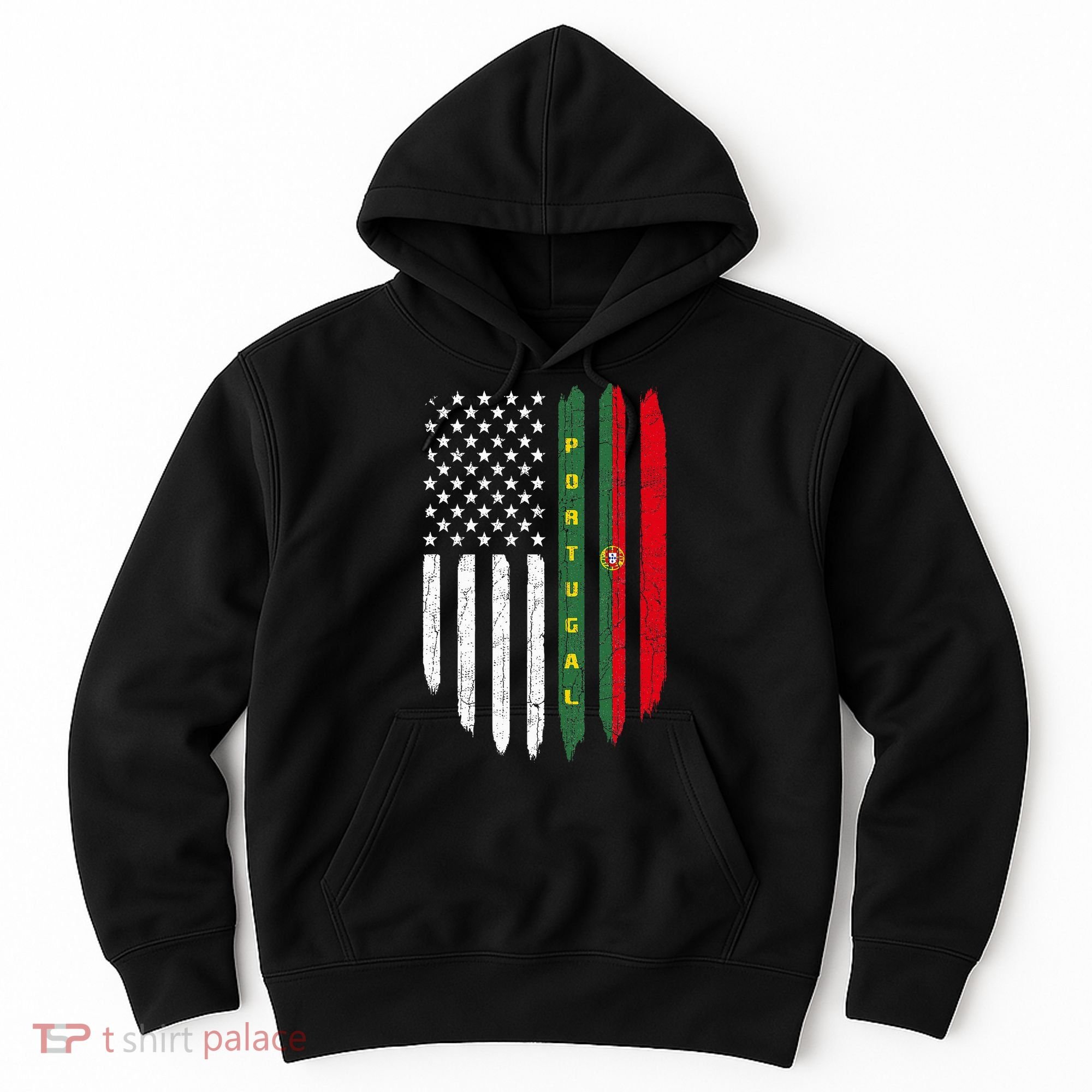 Portuguese American Flag Portugal Roots Dad Gift Hoodie