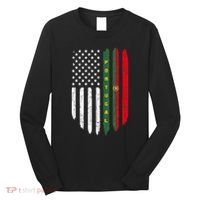 Portuguese American Flag Portugal Roots Dad Gift Long Sleeve Shirt thumb 0