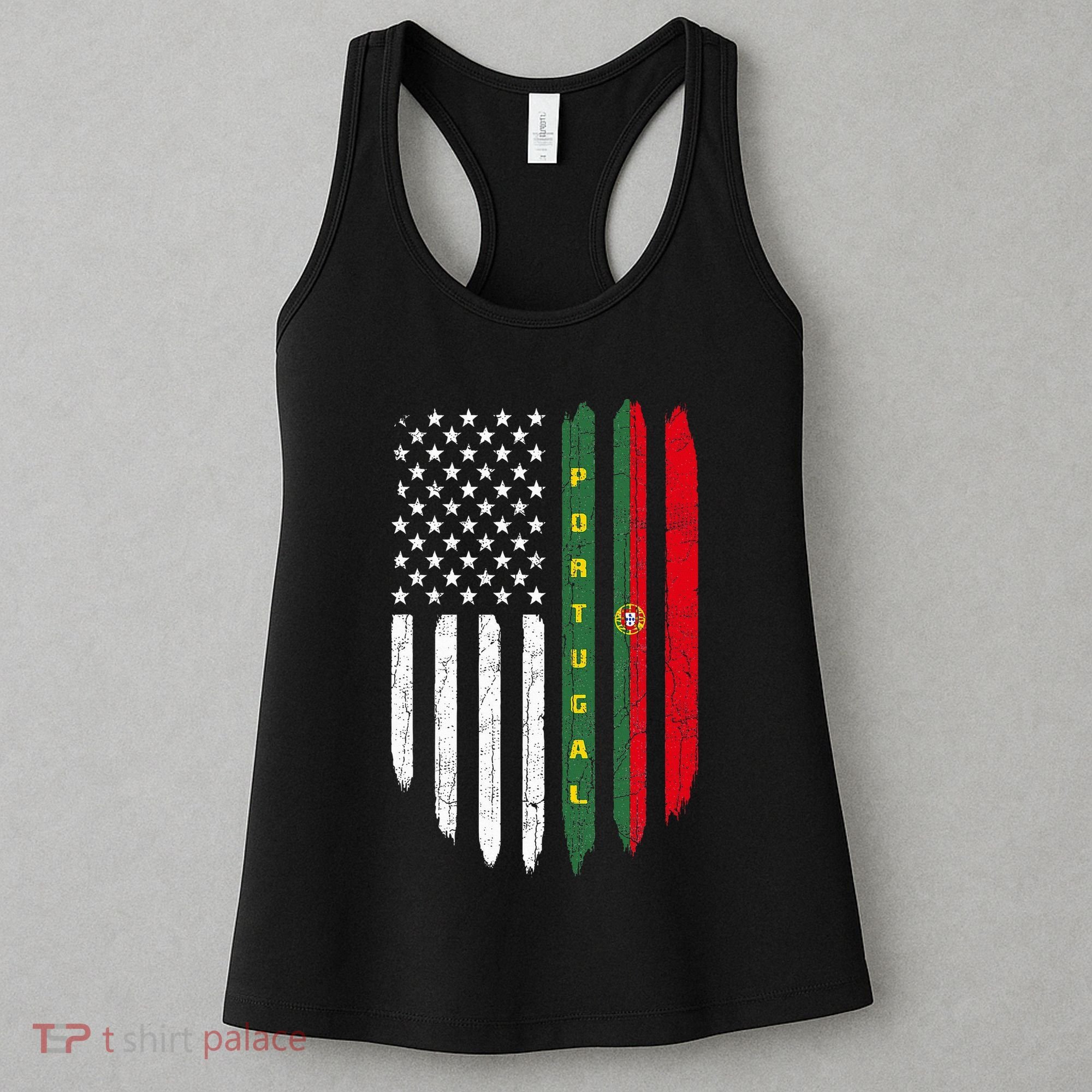 Portuguese American Flag Portugal Roots Dad Gift Women's Tank Top