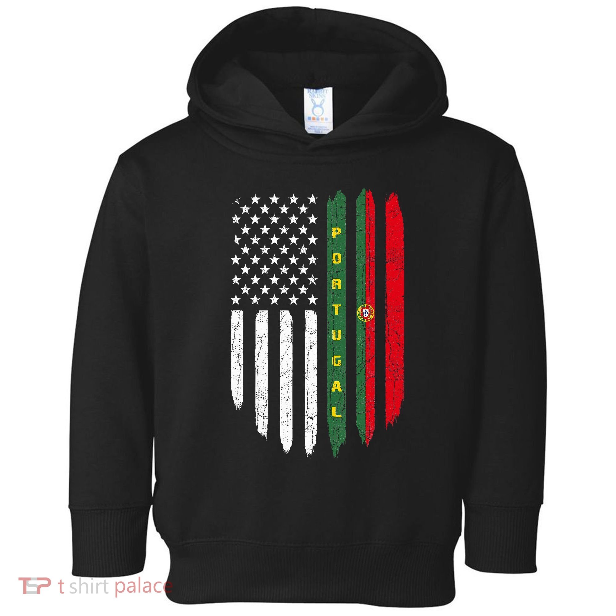 Portuguese American Flag Portugal Roots Dad Gift Toddler Hoodie