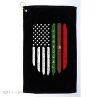 Portuguese American Flag Portugal Roots Dad Gift Golf Towel thumb 0
