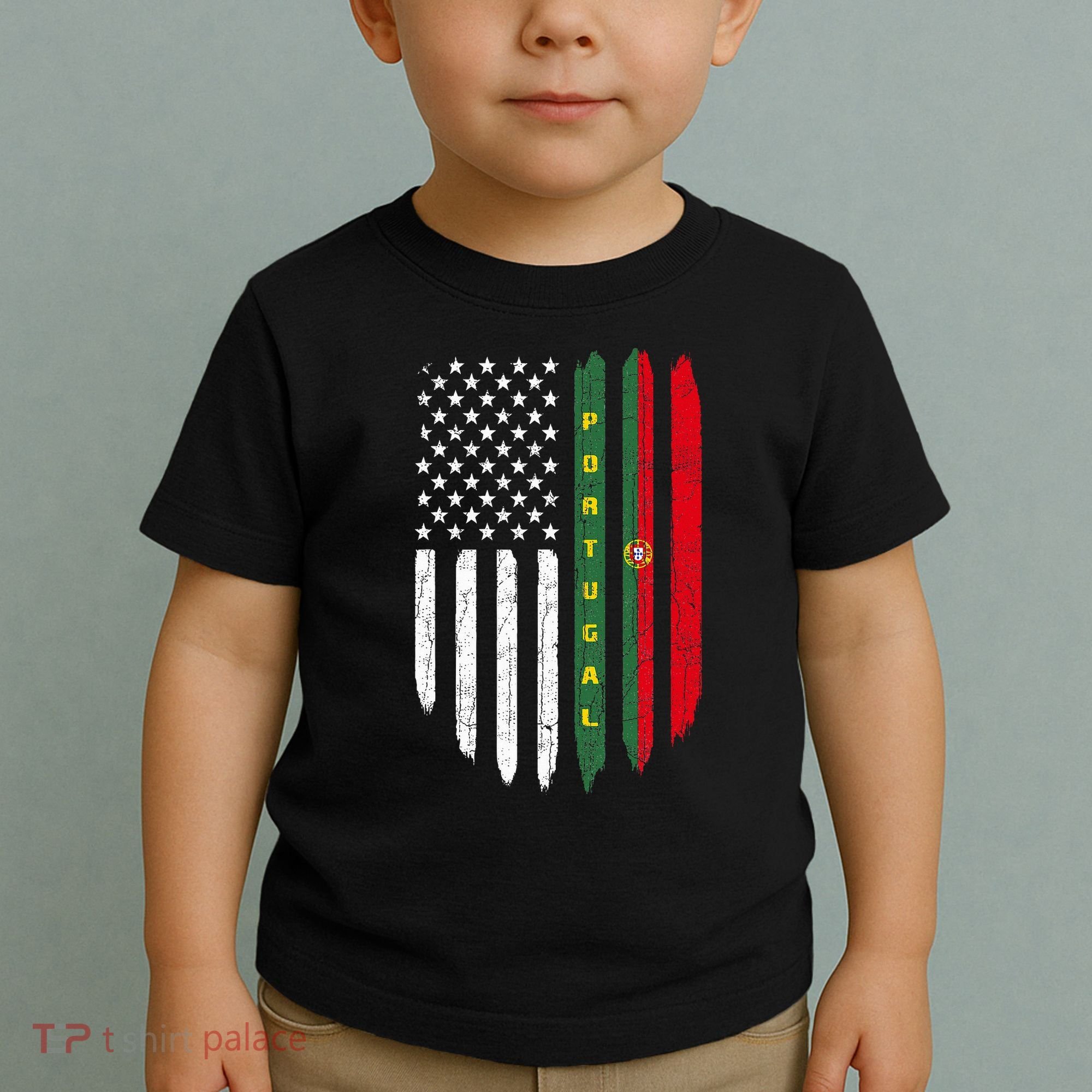 Portuguese American Flag Portugal Roots Dad Gift Toddler T-Shirt