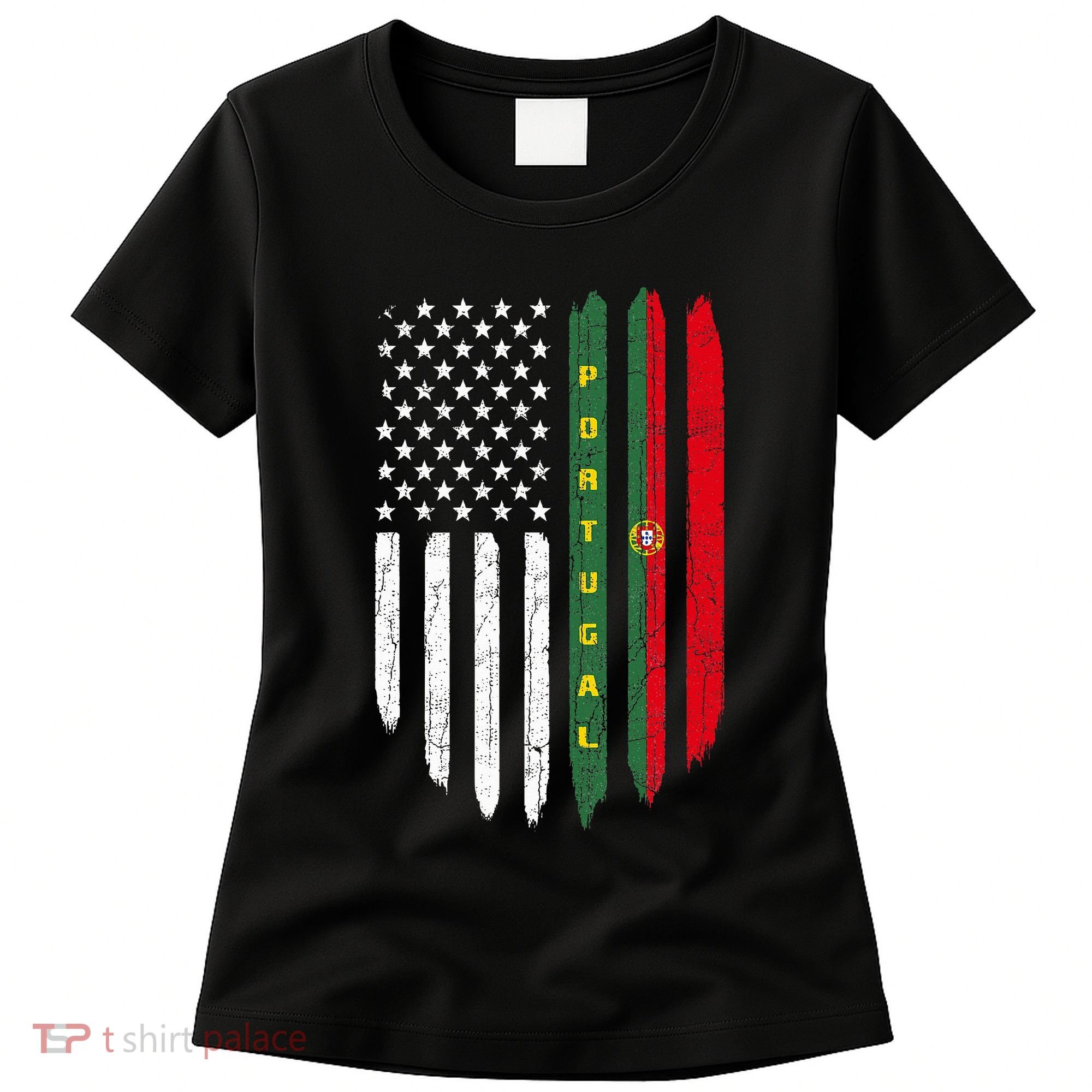 Portuguese American Flag Portugal Roots Dad Gift Women's T-Shirt