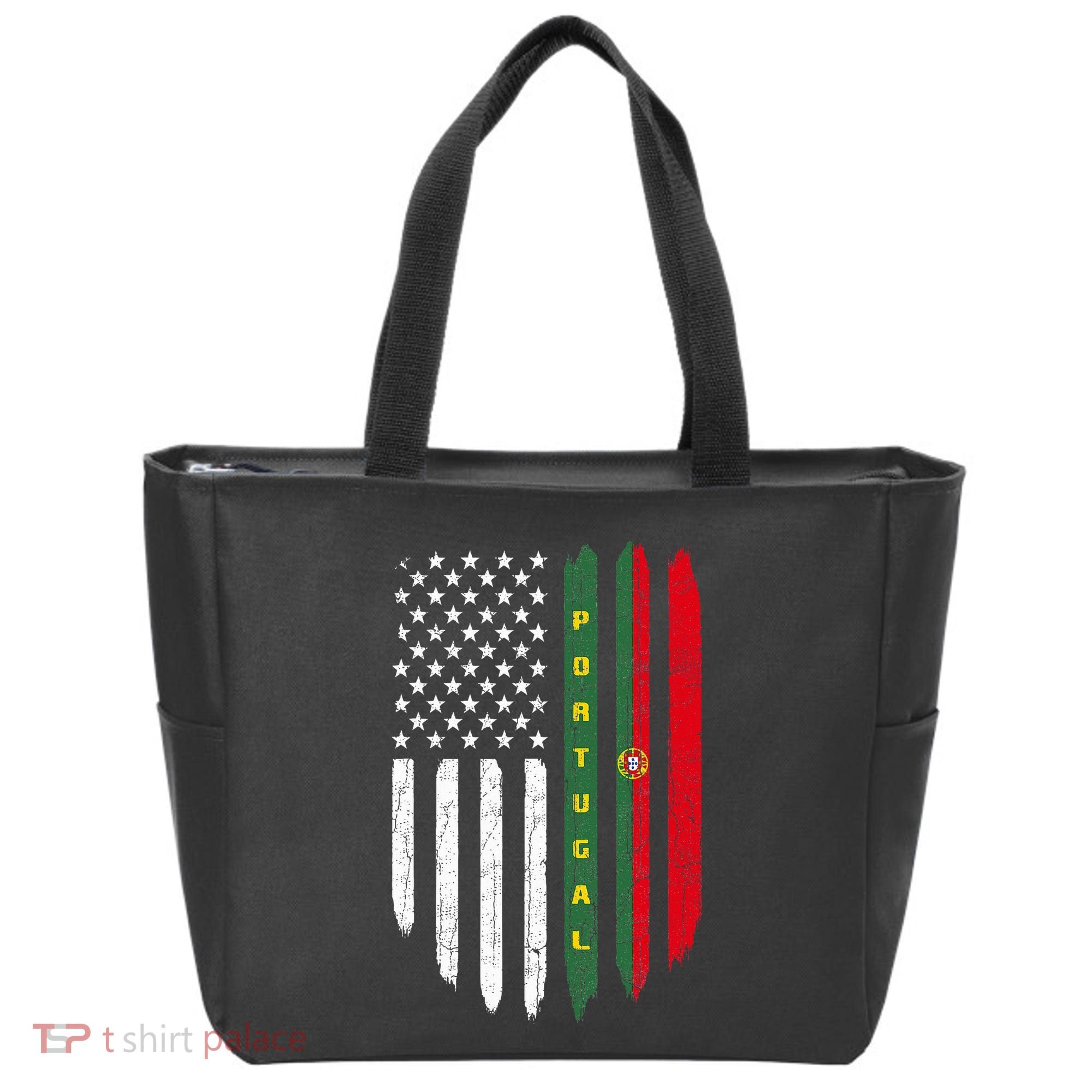 Portuguese American Flag Portugal Roots Dad Gift Tote Bag