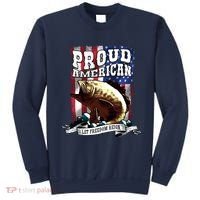 Proud American Flag Let Freedom Reign Fishing Sweatshirt thumb 0