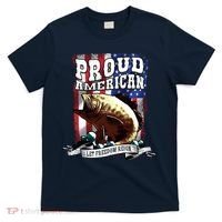 Proud American Flag Let Freedom Reign Fishing T-Shirt thumb 0
