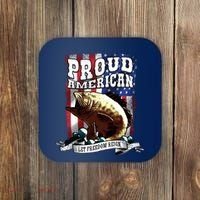 Proud American Flag Let Freedom Reign Fishing Coaster thumb 0