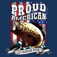 Proud American Flag Let Freedom Reign Fishing Women's Hoodie thumb 2