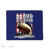 Proud American Flag Let Freedom Reign Fishing Mousepad thumb 0
