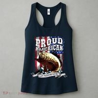 Proud American Flag Let Freedom Reign Fishing Women's Tank Top thumb 3