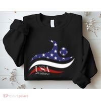 Patriotic American Flag Swimming Usa Gift Swim Team Sweatshirt thumb 2