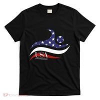 Patriotic American Flag Swimming Usa Gift Swim Team T-Shirt thumb 0