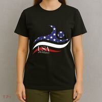 Patriotic American Flag Swimming Usa Gift Swim Team T-Shirt thumb 4