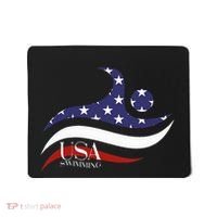 Patriotic American Flag Swimming Usa Gift Swim Team Mousepad thumb 0