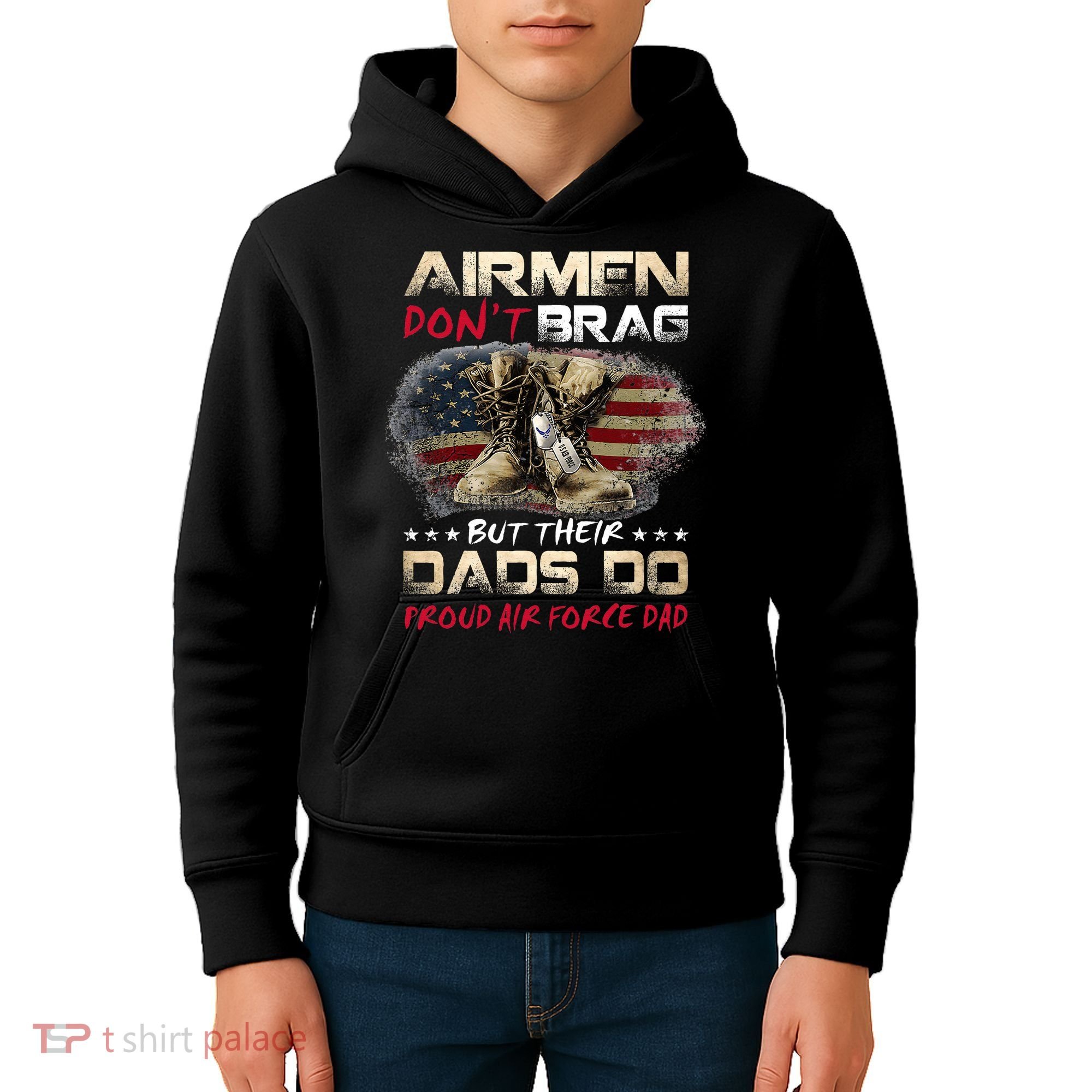 Proud Air Force Dad Air Force Graduation Air Tee Kids Hoodie