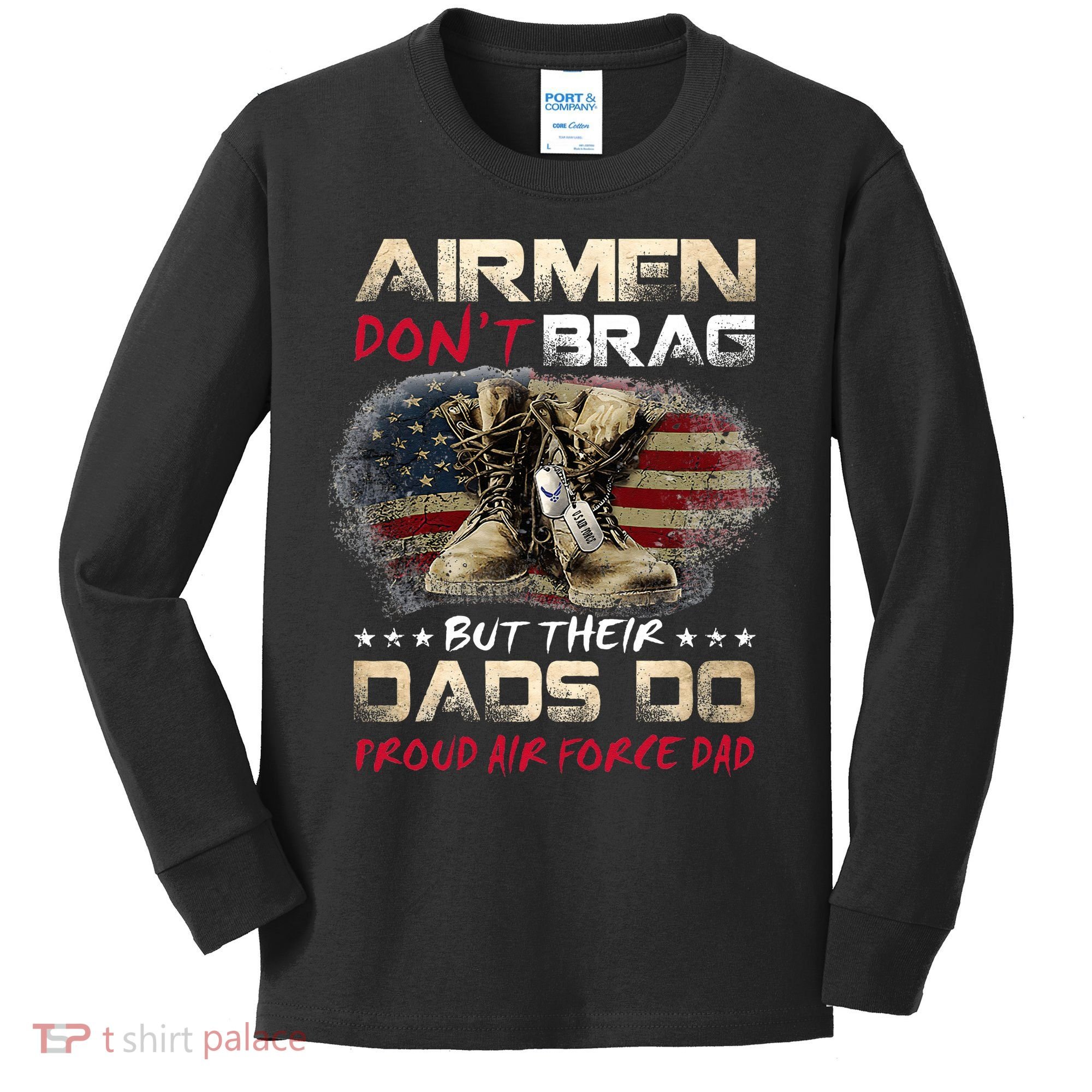 Proud Air Force Dad Air Force Graduation Air Tee Kids Long Sleeve Shirt