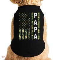 Papa American Flag Proud Dad Fathers Day Gift Doggie Tank thumb 0