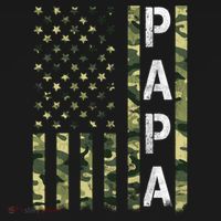 Papa American Flag Proud Dad Fathers Day Gift Doggie Tank thumb 4