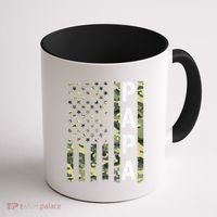 Papa American Flag Proud Dad Fathers Day Gift Coffee Mug thumb 1