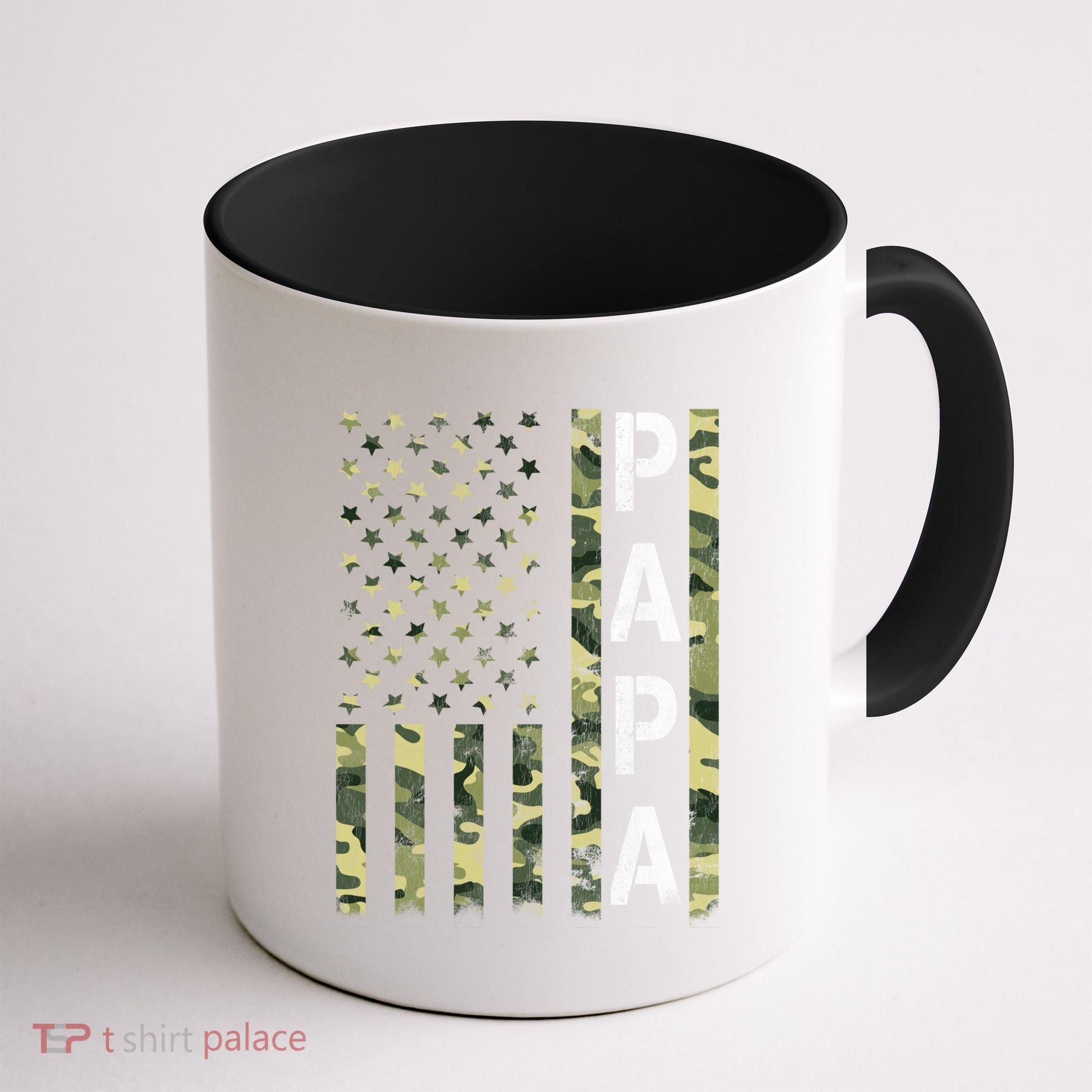 Papa American Flag Proud Dad Fathers Day Gift Coffee Mug