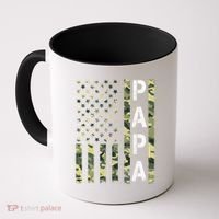 Papa American Flag Proud Dad Fathers Day Gift Coffee Mug thumb 0