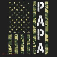Papa American Flag Proud Dad Fathers Day Gift Beanie thumb 2