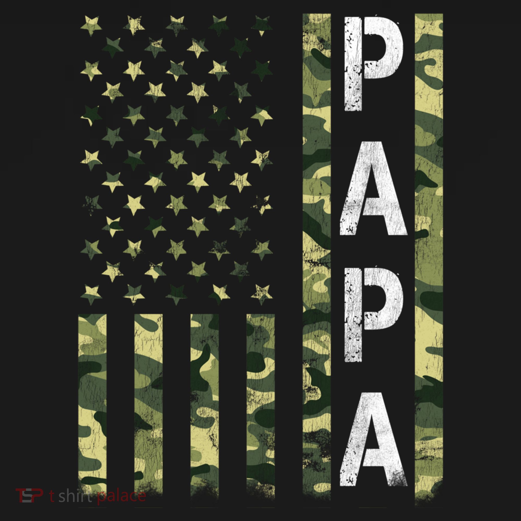 Papa American Flag Proud Dad Fathers Day Gift Ornament