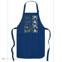 Papa American Flag Proud Dad Fathers Day Gift Apron thumb 0