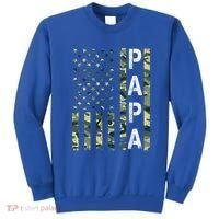 Papa American Flag Proud Dad Fathers Day Gift Sweatshirt thumb 0