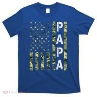 Papa American Flag Proud Dad Fathers Day Gift T-Shirt thumb 0